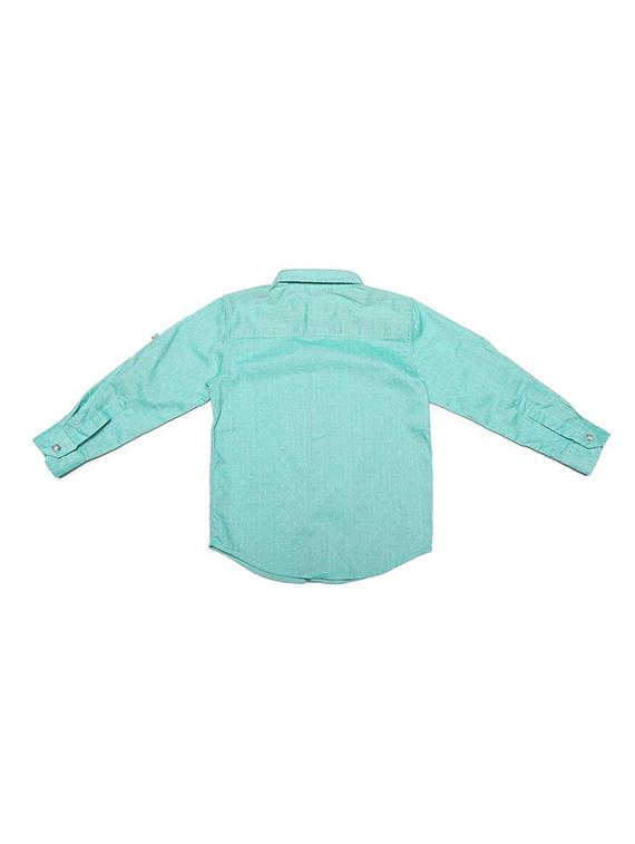 blue cotton blend shirt - 15609049 - Zoom Image - 2