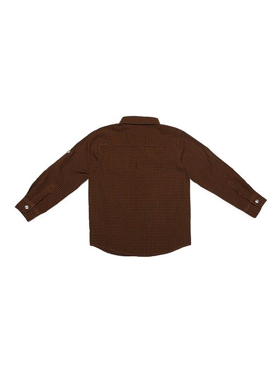 brown cotton blend shirt - 15609050 - Zoom Image - 2