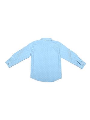 blue cotton blend shirt - 15609051 - Standard Image - 2