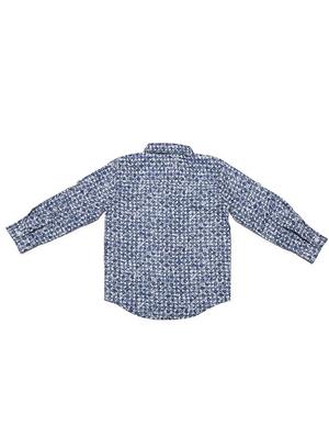blue cotton blend shirt - 15609052 - Standard Image - 2