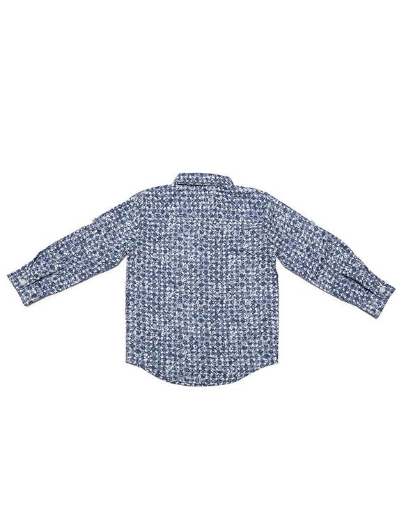 blue cotton blend shirt - 15609052 - Zoom Image - 2