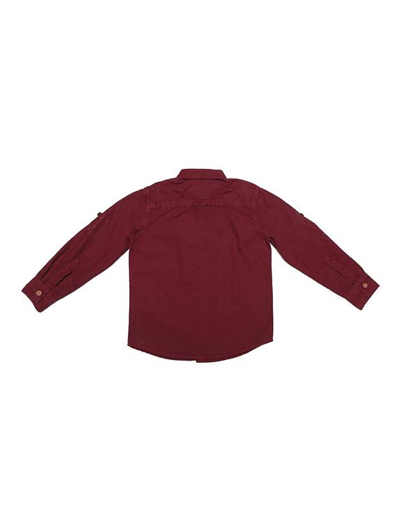 red cotton blend shirt - 15609059 - Zoom Image - 2