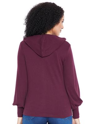 Purple hooded sweatshirt - 15609069 - Standard Image - 2