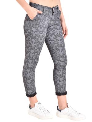 roll up hem slim fit floral trouser - 15609173 - Standard Image - 2