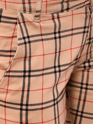 flat front checkered capri - 15609177 - Standard Image - 5