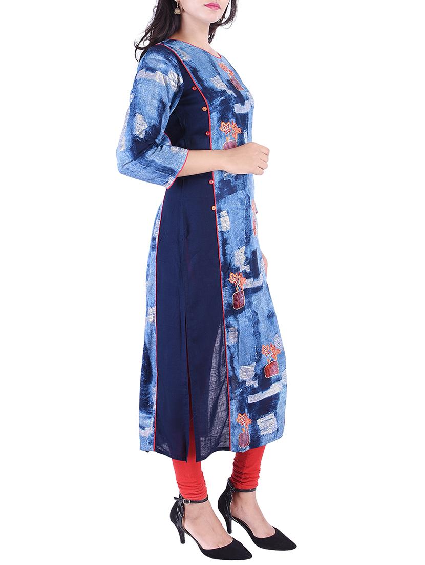 Abstraict straight kurta - 15609211 - Zoom Image - 2