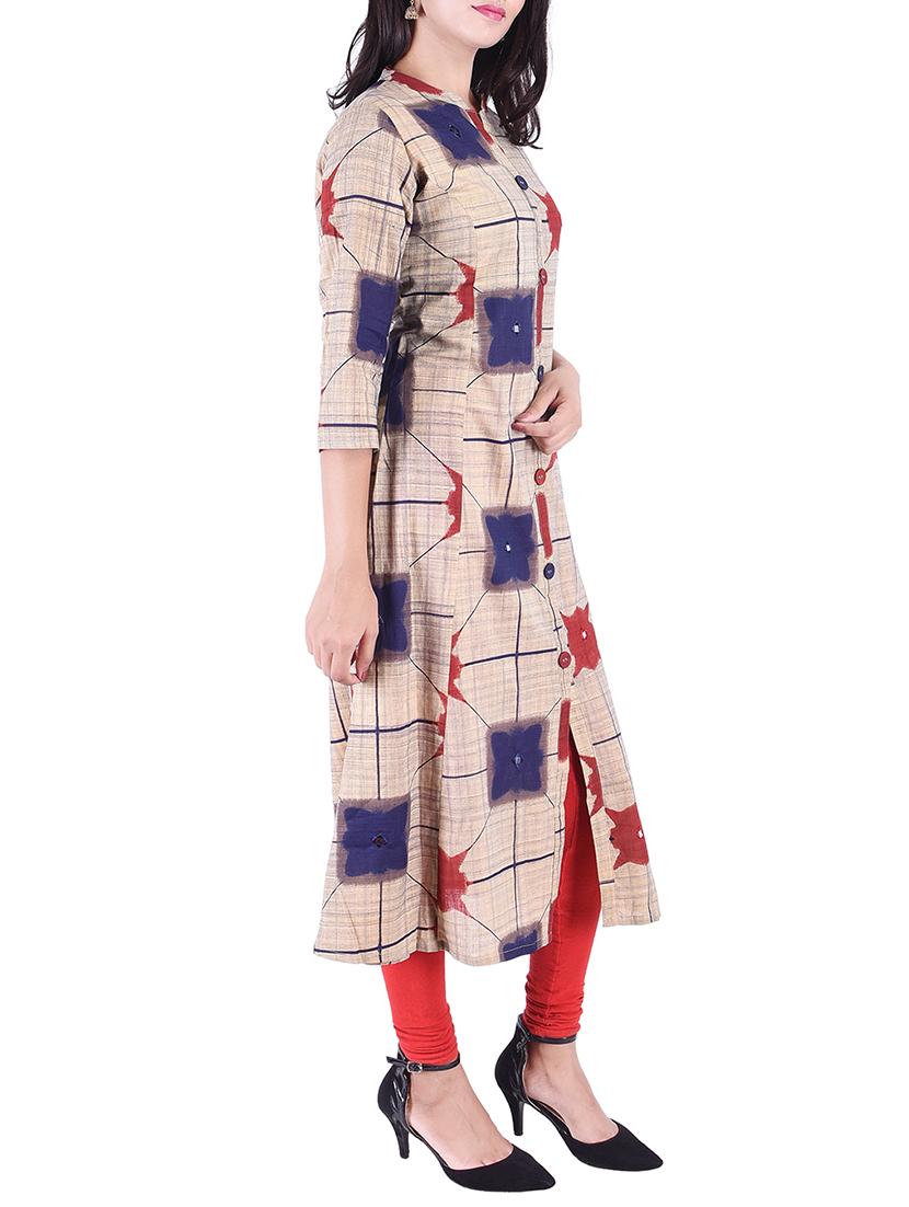 Printed straight kurta - 15609214 - Zoom Image - 2