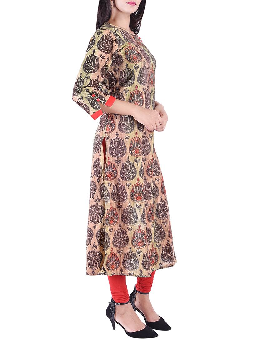 A-line printed kurta - 15609216 - Zoom Image - 2