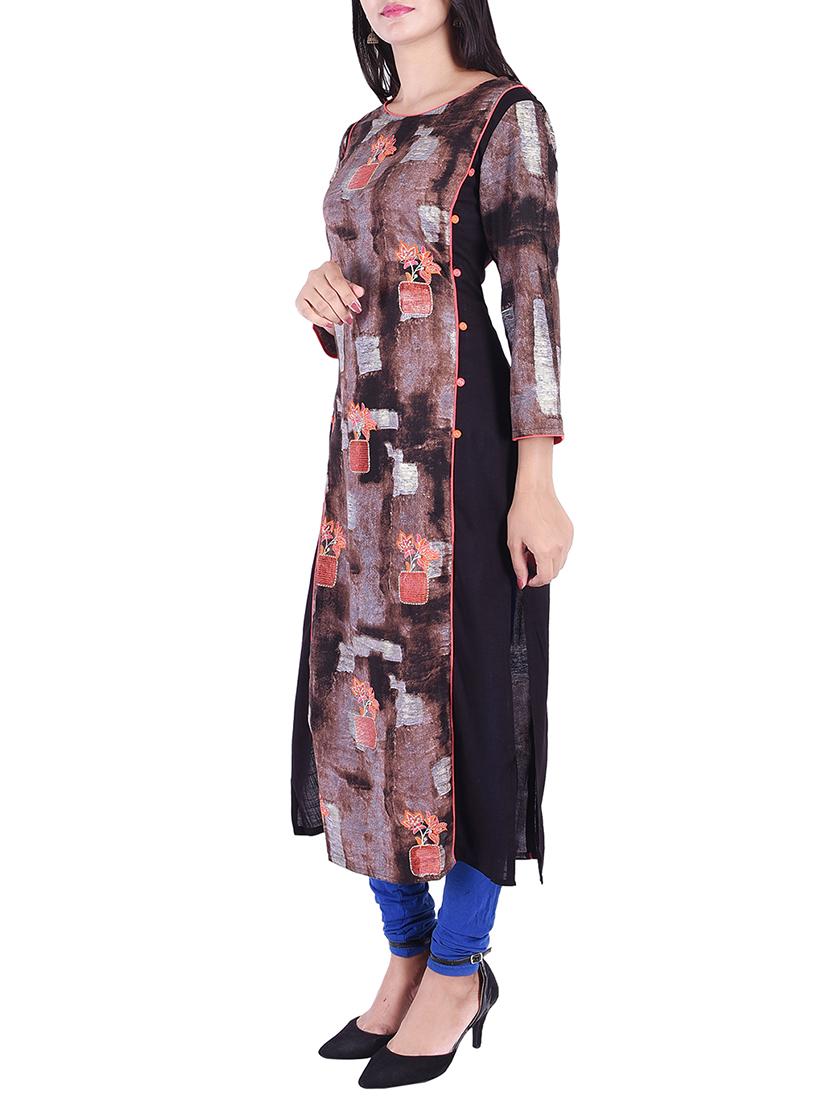 Abstraict straight kurta - 15609217 - Zoom Image - 2