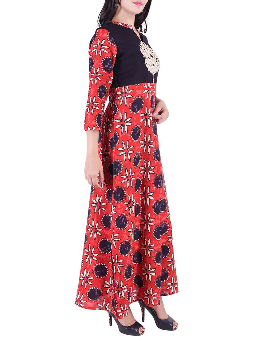 A-line printed kurta - 15609222 - Zoom Image - 2