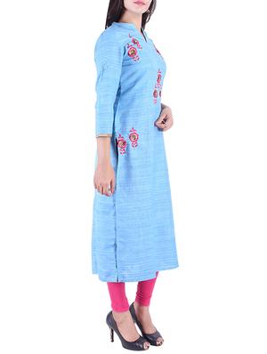 Embroidered straight kurta - 15609223 - Standard Image - 2