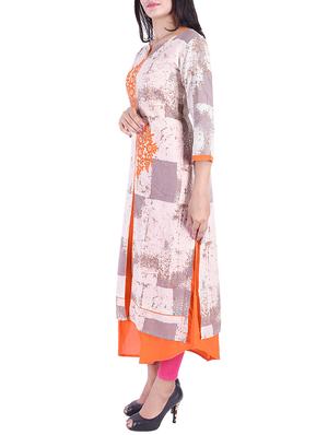 Embroidered layered kurta - 15609225 - Standard Image - 2