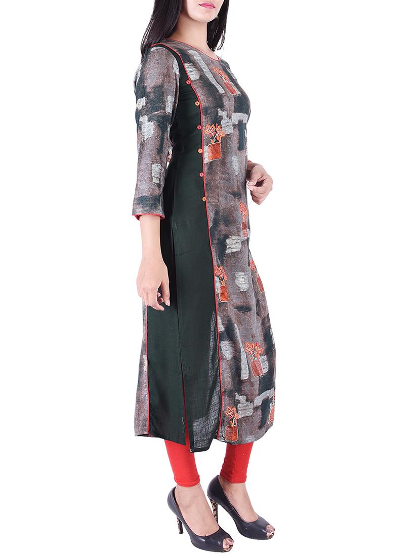 Abstraict straight kurta - 15609242 - Zoom Image - 2