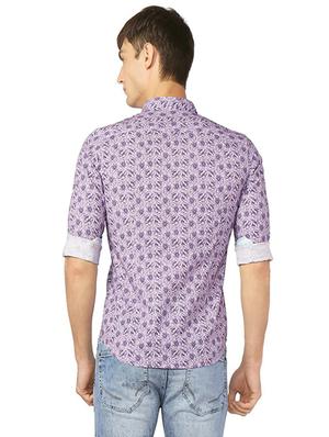 purple cotton blend casual shirt - 15609265 - Standard Image - 2
