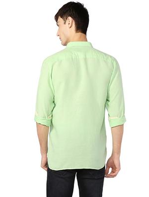 green cotton casual shirt - 15609268 - Standard Image - 2