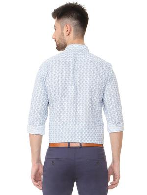 blue cotton casual shirt - 15609275 - Standard Image - 2