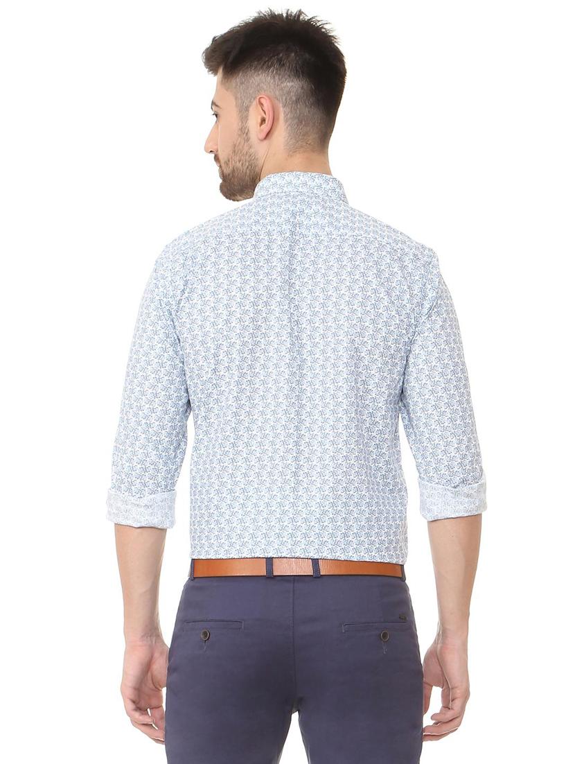 blue cotton casual shirt - 15609275 - Zoom Image - 2