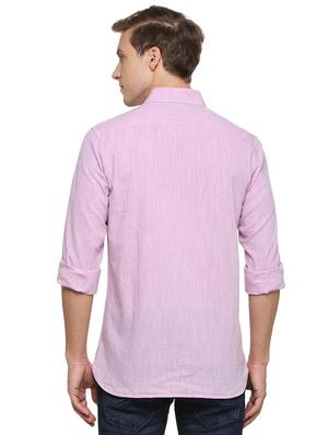 purple cotton casual shirt - 15609280 - Standard Image - 2