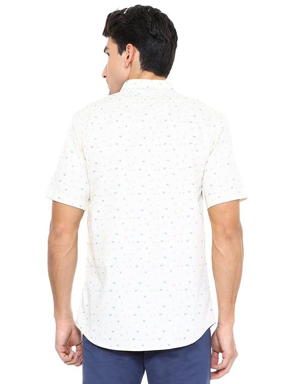 white cotton casual shirt - 15609289 - Zoom Image - 2
