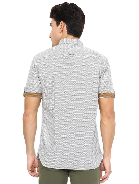 grey cotton casual shirt - 15609290 - Zoom Image - 2
