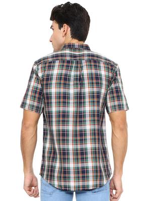 green cotton casual shirt - 15609293 - Standard Image - 2