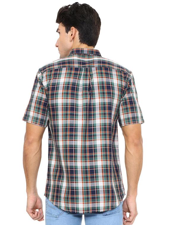 green cotton casual shirt - 15609293 - Zoom Image - 2