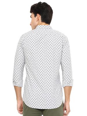white cotton casual shirt - 15609301 - Standard Image - 2