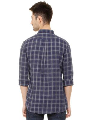 blue cotton casual shirt - 15609312 - Standard Image - 2