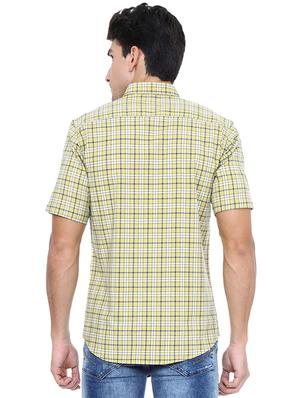 yellow cotton blend casual shirt - 15609332 - Standard Image - 2