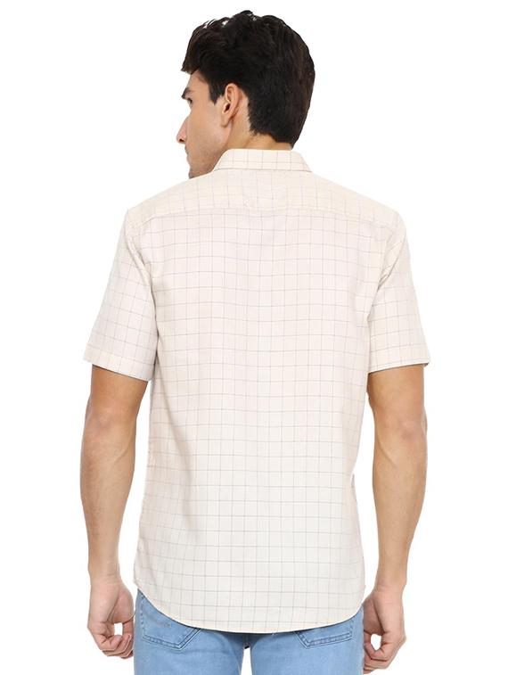 beige cotton blend casual shirt - 15609333 - Zoom Image - 2