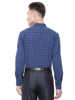 blue cotton blend casual shirt - 15609336 - Standard Image - 2
