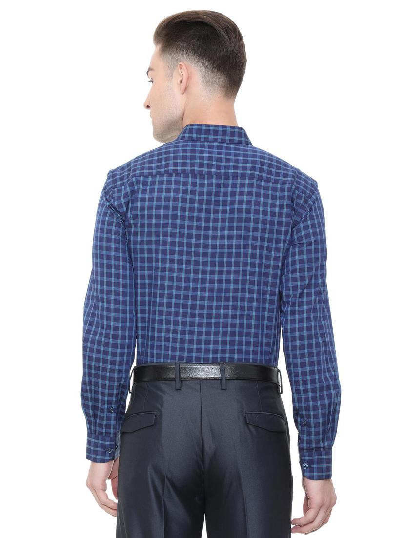 blue cotton blend casual shirt - 15609336 - Zoom Image - 2
