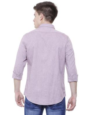 purple cotton casual shirt - 15609350 - Standard Image - 2