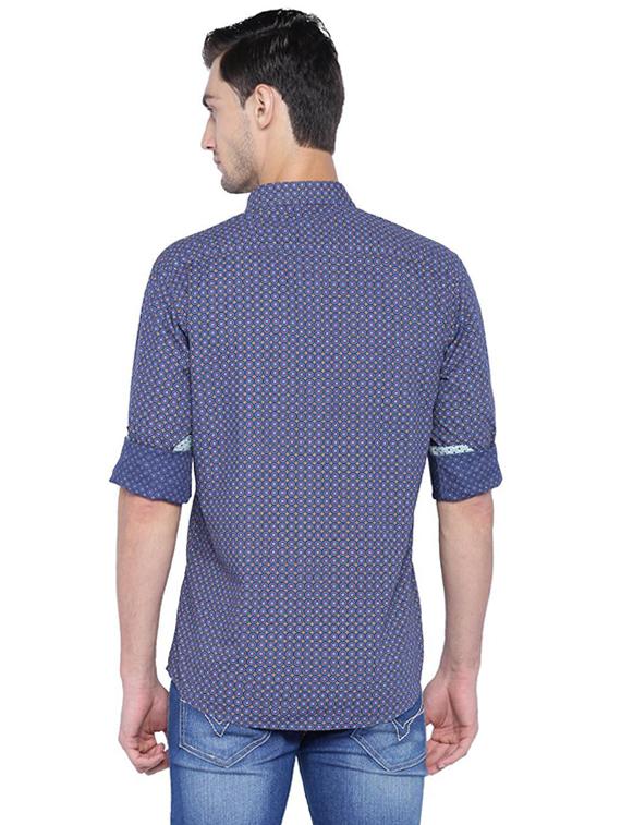 blue cotton casual shirt - 15609381 - Zoom Image - 2