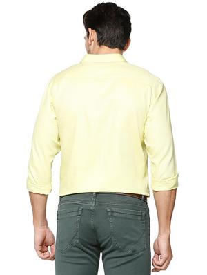 yellow cotton casual shirt - 15609402 - Standard Image - 2