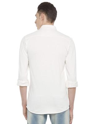 white cotton casual shirt - 15609416 - Standard Image - 2