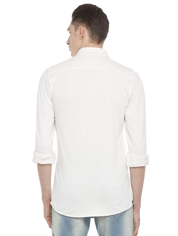 white cotton casual shirt - 15609416 - Zoom Image - 2