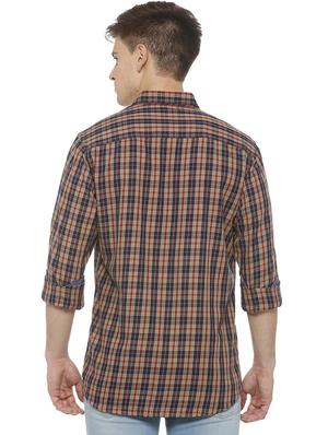 brown cotton casual shirt - 15609449 - Standard Image - 2