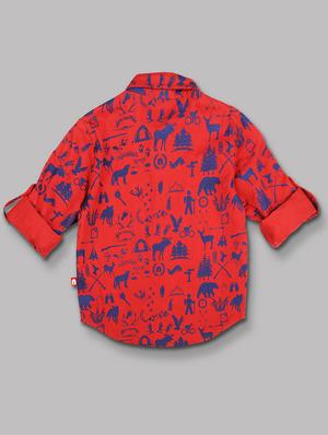 red cotton shirt - 15609733 - Standard Image - 2