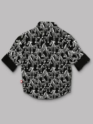black cotton shirt - 15609734 - Standard Image - 2