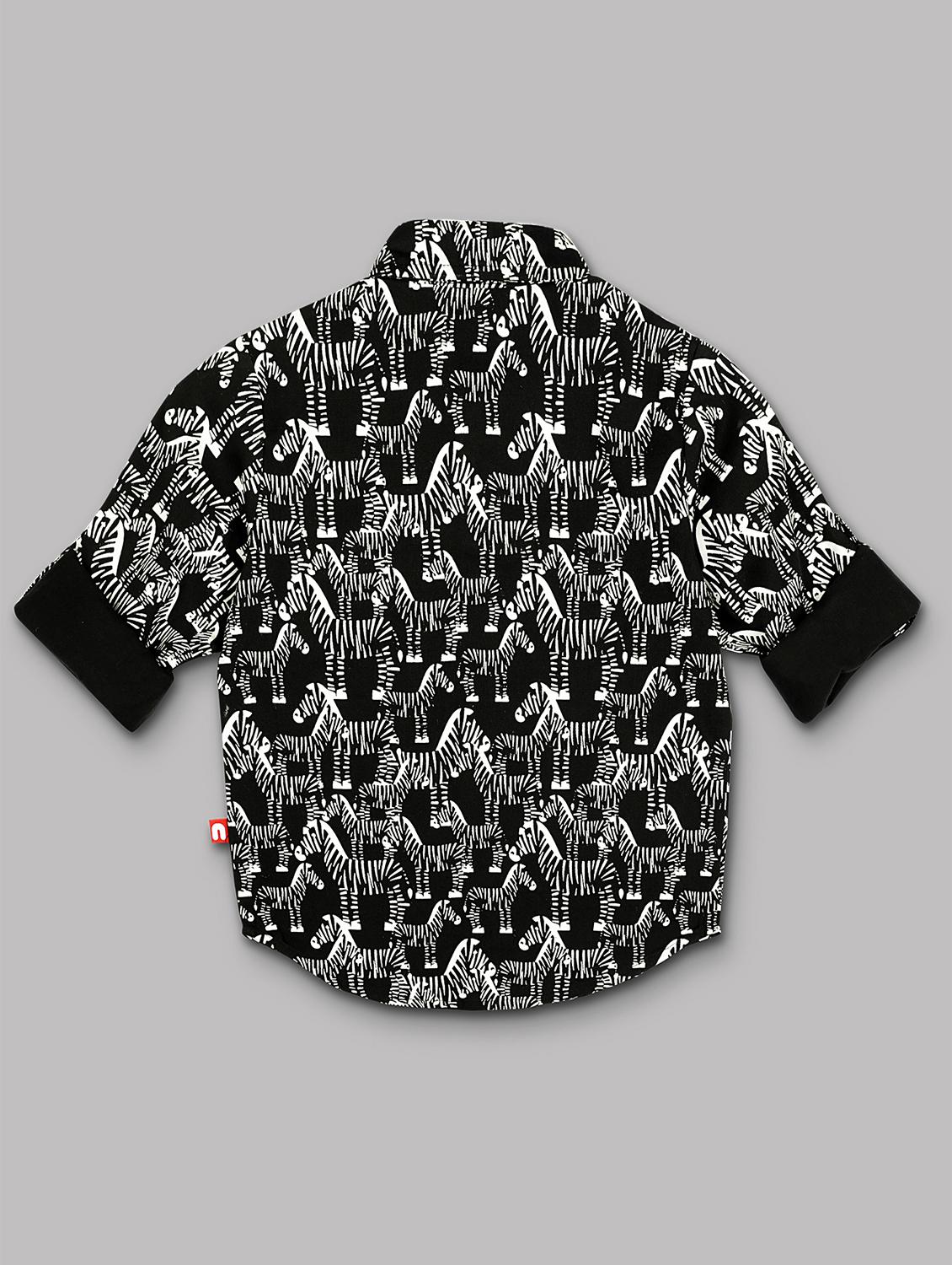 black cotton shirt - 15609734 - Zoom Image - 2