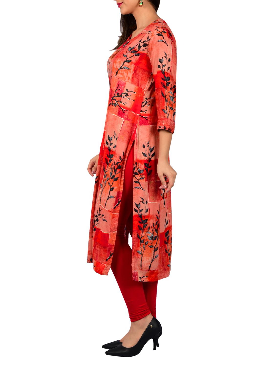 Printed straight kurta - 15610150 - Zoom Image - 2
