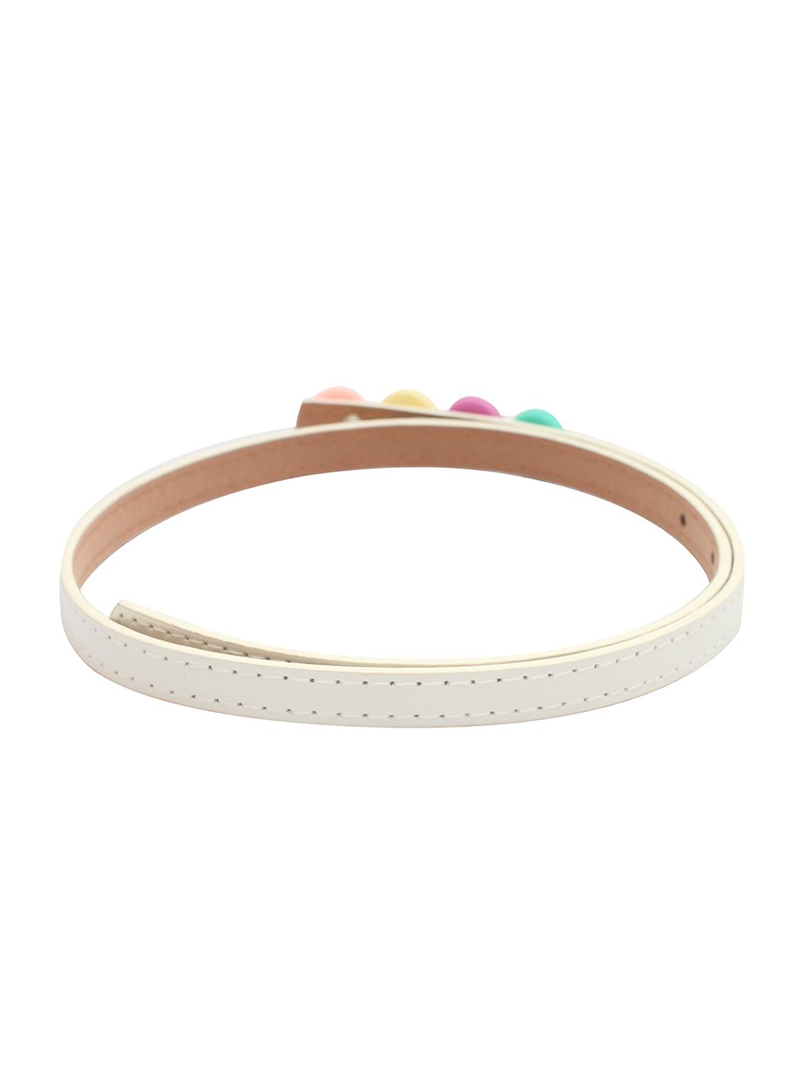 white leatherette belt - 15610511 - Zoom Image - 2