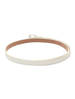 white leatherette belt - 15610518 - Standard Image - 2
