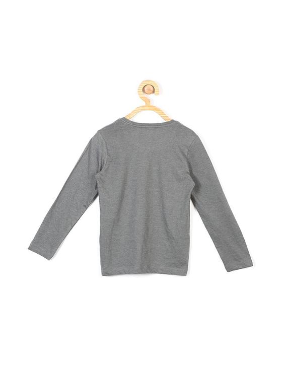 grey cotton blend tshirt - 15610635 - Zoom Image - 2