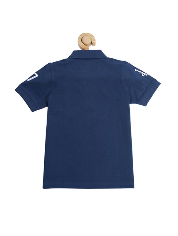 navy blue cotton blend tshirt - 15610670 - Zoom Image - 2