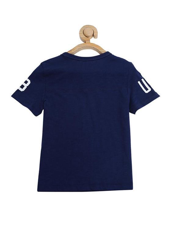 navy blue cotton blend tshirt - 15610687 - Zoom Image - 2
