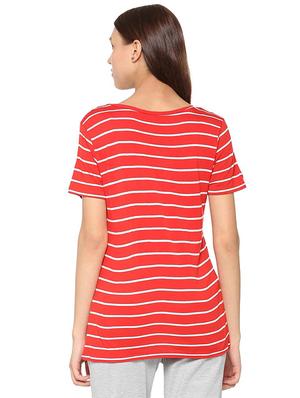 round neck stripped tee - 15610753 - Standard Image - 2