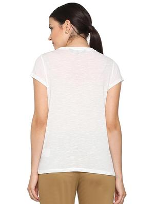 short sleeved lace detail top - 15610758 - Standard Image - 2