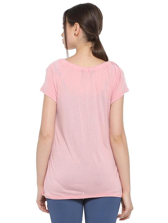 elasticated round neck top - 15610760 - Zoom Image - 2
